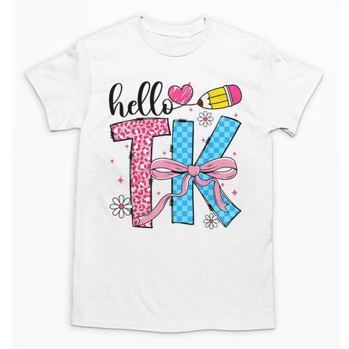 Hello TK Transitional Kindergarten Back To School Teacher Unisex T-Shirt - teacherstshirts.com AU