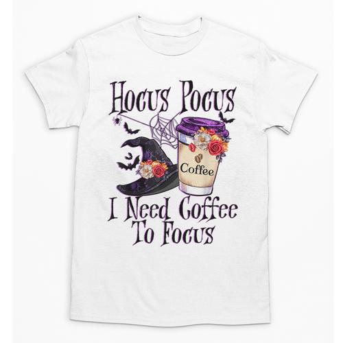 Hocus Pocus I Need Coffee To Focus Halloween Teacher Unisex T-Shirt - teacherstshirts.com DE