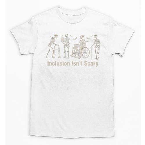 Inclusion Isn't Scary Skeleton Halloween Sped Teacher Premium Tri-Blend Unisex T-Shirt - teacherstshirts.com