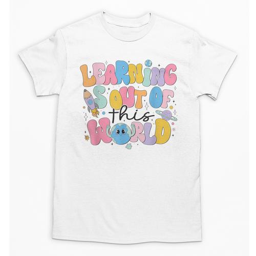 Learning Is Out Of This World Solar System Science Teacher Unisex T-Shirt - teacherstshirts.com AU