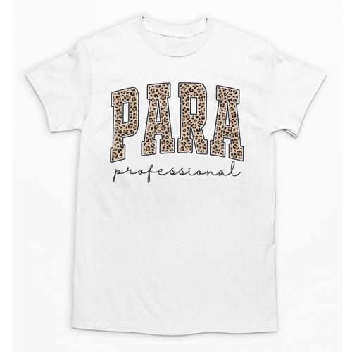 Leopard Paraprofessional Back To School Para Squad Teacher Unisex T-Shirt - teacherstshirts.com DE