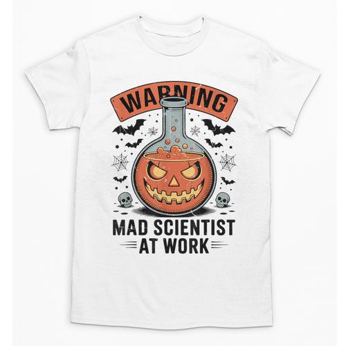 Mad Scientist Pumpkin Science Teacher Halloween Costume Kids Unisex T-Shirt - teacherstshirts.com UK