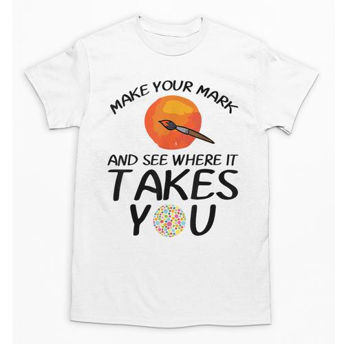 Make Mark Paintbrush International Dot Day Art Teacher Unisex T-Shirt - teacherstshirts.com UK