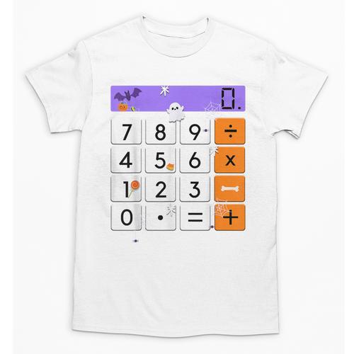 Math Teacher Halloween Costume Calculator Math Pun Unisex T-Shirt - teacherstshirts.com CA