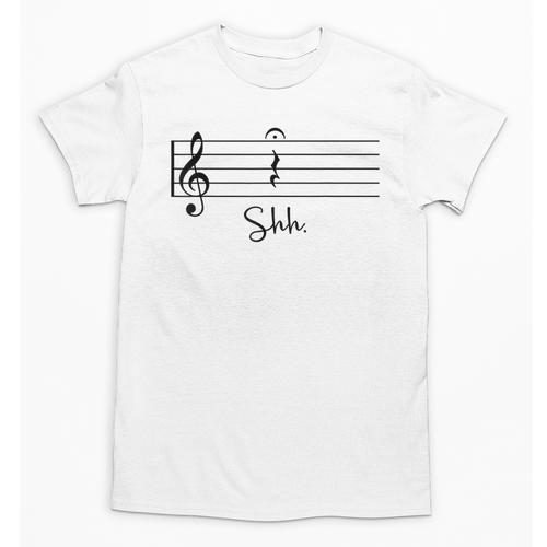 Music Notes Shirt Shh Quarter Fermata Teacher Unisex T-Shirt - teacherstshirts.com DE