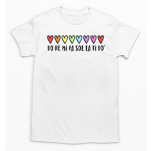 Music Teacher Hearts Music Teaching Unisex T-Shirt - teacherstshirts.com CA