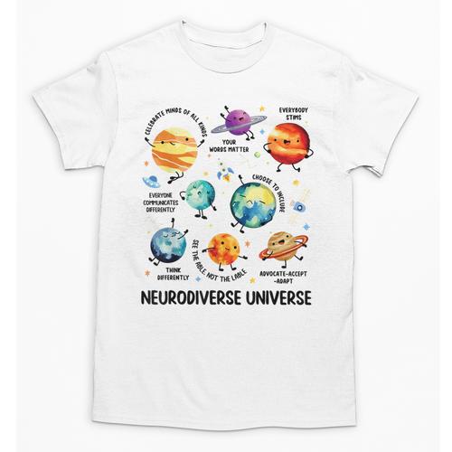 Neurodiverse Universe Space Planet Special Education Teacher Unisex T-Shirt - teacherstshirts.com