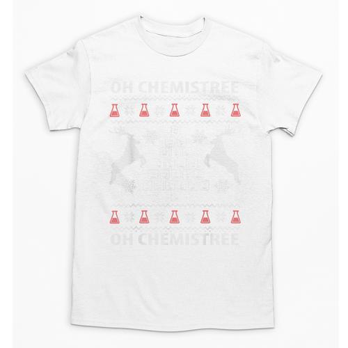 Oh Chemistree Ugly Christmas Sweater Science Student Teacher Unisex T-Shirt - teacherstshirts.com AU