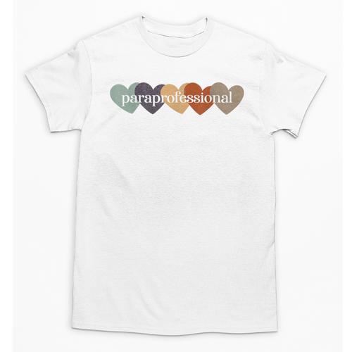 Paraprofessional Teacher Hearts Back To School Teach Rainbow Men Women Kids Unisex T-Shirt - teacherstshirts.com DE