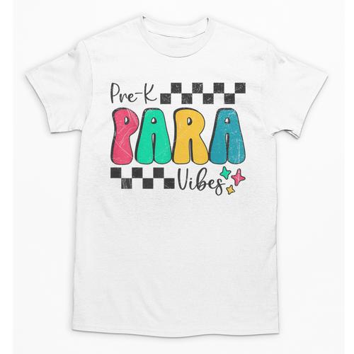 Pre-K Paraprofessional Teacher Back To School Vibes Unisex T-Shirt - teacherstshirts.com