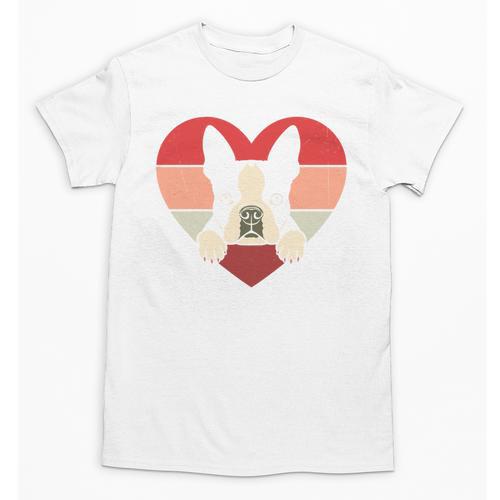 Retro Heart Boston Terrier Dog Vintage Valentine Unisex T-Shirt - Bostonterriersmerch.com