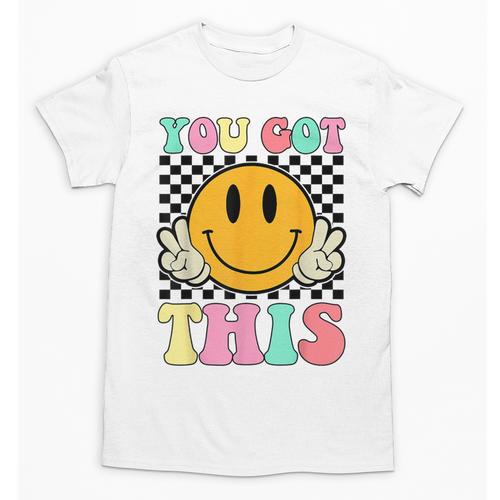 You Got This Retro Smile Motivational Testing Day Teacher Unisex T-Shirt - teacherstshirts.com