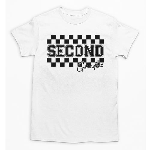 Second Grade Checkered Teacher 1st Day Back To School Women Unisex T-Shirt - teacherstshirts.com DE