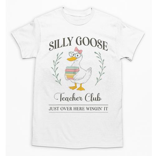 Silly Goose Teacher Club Unisex T-Shirt - teacherstshirts.com DE