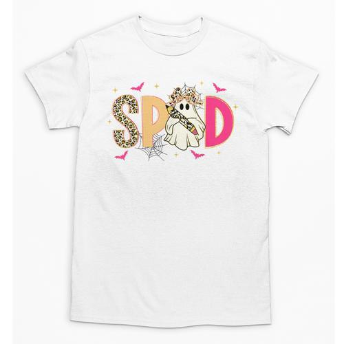 Sped Teacher Halloween Ghost Special Education Preppy Fall Unisex T-Shirt - teacherstshirts.com