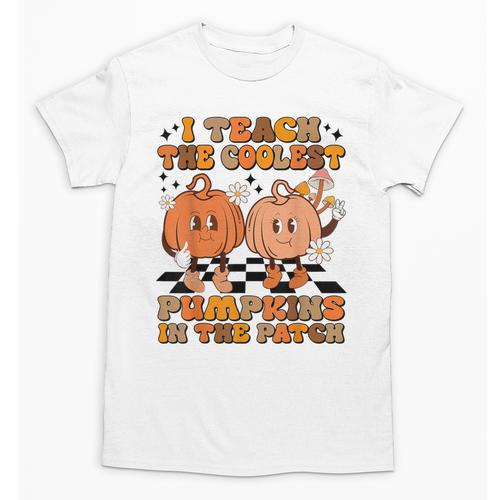 I Teach The Coolest Pumpkins In The Patch Teacher Halloween Unisex T-Shirt - teacherstshirts.com DE