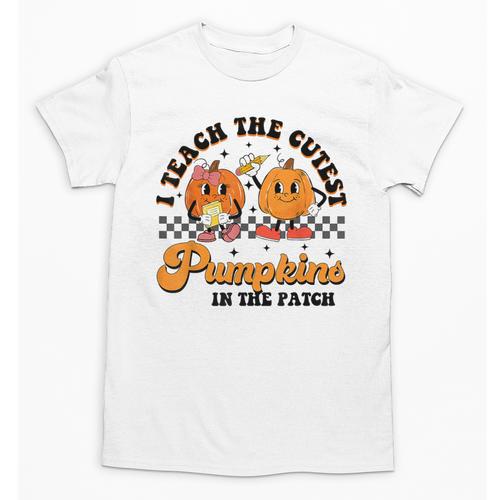 I Teach The Cutest Pumpkins In The Patch Halloween Teacher For Men Women Kids Unisex T-Shirt - teacherstshirts.com AU