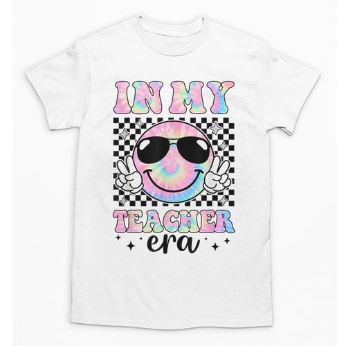 In My Teacher Era Groovy Tie Dye Back To School Cute Teacher Unisex T-Shirt - teacherstshirts.com AU