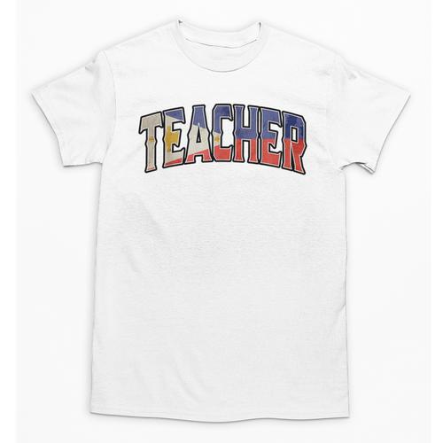 Teacher Filipino Vintage Heritage DNA Flag Unisex T-Shirt - teacherstshirts.com