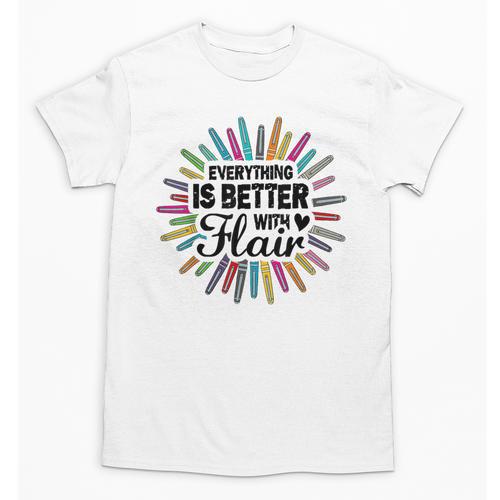 Teacher Flair Pen Art Lover School Supplies Unisex T-Shirt - teacherstshirts.com AU