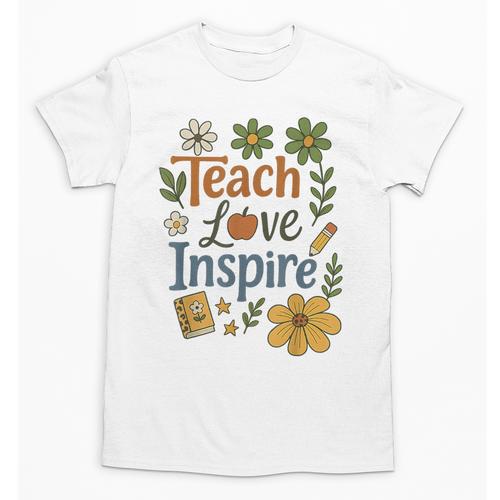 Teacher Inspire Love Unisex T-Shirt - teacherstshirts.com AU