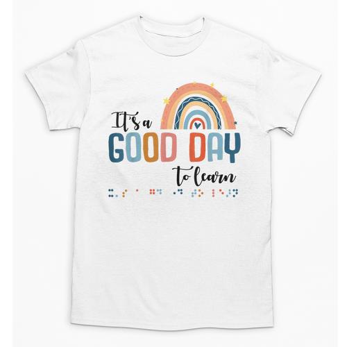 Teacher Of Visually Impaired Braille A Good Day To Learn Unisex T-Shirt - teacherstshirts.com UK