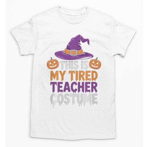 This Is My Tired Teacher Costume Halloween Premium Tri-Blend Unisex T-Shirt - teacherstshirts.com DE