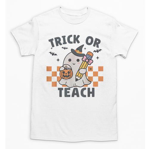 Trick Or Teach Teacher Unisex T-Shirt - teacherstshirts.com DE