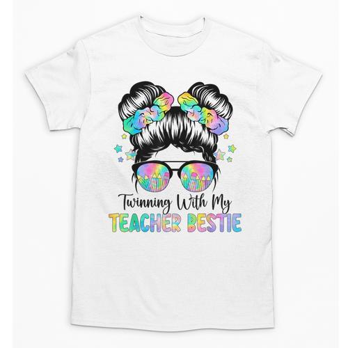 Twin Day Friends Teacher Twinning With My Bestie Unisex T-Shirt - teacherstshirts.com AU