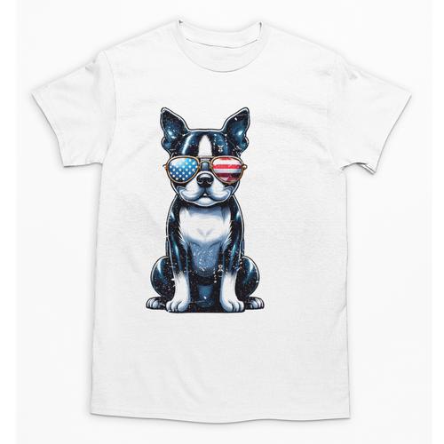 USA Flag Boston Terrier Best Dog Mom Ever 2025 Unisex T-Shirt - Bostonterriersmerch.com