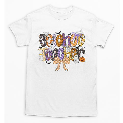 Women Spooky Science Teacher Halloween Science Stem Teacher Unisex T-Shirt - teacherstshirts.com DE
