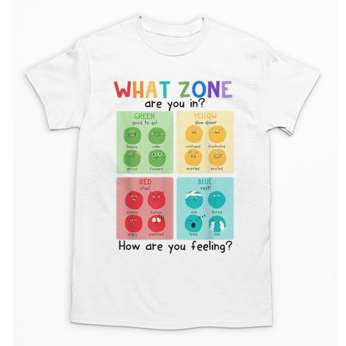 What Zone Are You In How Are You Feeling Teacher Unisex T-Shirt - teacherstshirts.com CA