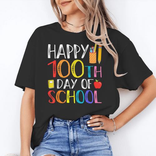 100 Days Of School Teacher And Student Women's T-Shirt - teacherstshirts.com CA