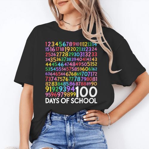 100th Day Of School Teacher Kids 100 Days Math Numbers Women's T-Shirt - teacherstshirts.com UK