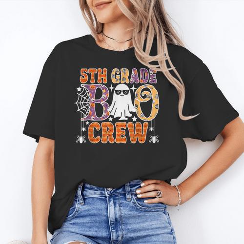 5th Grade Boo Crew Halloween Teachers Students Women's T-Shirt - teacherstshirts.com AU