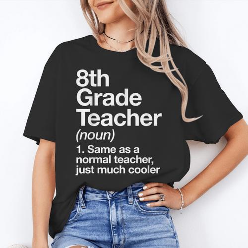 8th Grade Teacher Definition Back To School First Day Women's T-Shirt - teacherstshirts.com