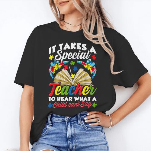 Autism Awareness Teacher Shirts It Takes A Special Teacher Women's T-Shirt - teacherstshirts.com DE