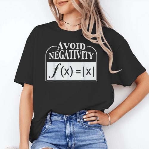 Avoid Negativity Math Teacher Women's T-Shirt - teacherstshirts.com