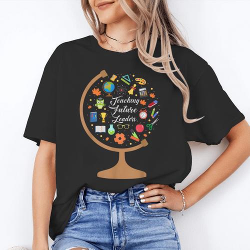 Awesome Teachers T Shirt Teaching Future Leaders Globe For Men Women Women's T-Shirt - teacherstshirts.com