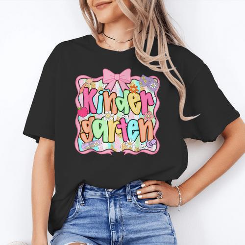 Back To School Kindergarten Preppy Teacher Girl Women's T-Shirt - teacherstshirts.com AU