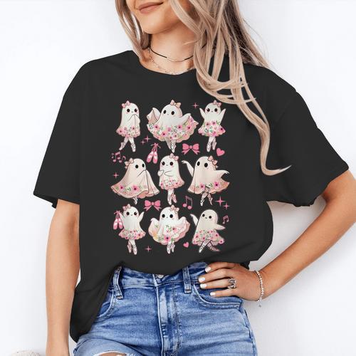 Ballet Ghost Ballet Dancer Spooky Dance Halloween Teacher Women's T-Shirt - teacherstshirts.com DE