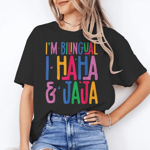 I Am Bilingual I Haha And Jaja Latina Latino Spanish Teacher Women's T-Shirt - teacherstshirts.com AU