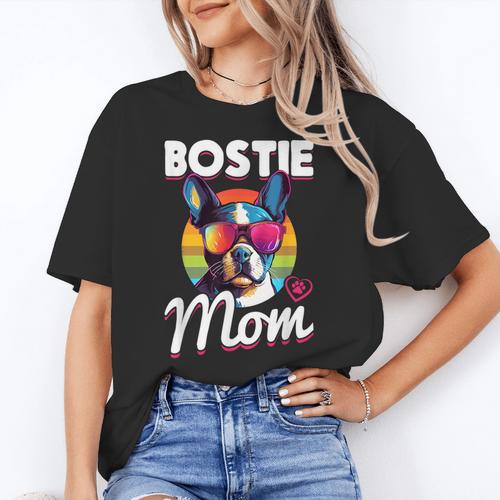 Boston Terrier Bostie Dog Breed Pet Bostie Mom Women's T-Shirt - Bostonterriersmerch.com
