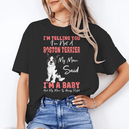 Boston Terrier Mom American Gentleman Dog Lover Mother's Day Women's T-Shirt - Bostonterriersmerch.com