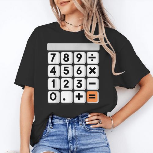 Calculator Easy Halloween Costume For Math Teacher Women's T-Shirt - teacherstshirts.com CA