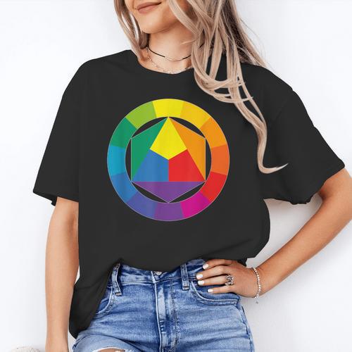 Color Wheel Palette Shirt Artist Painter Art Teacher Tshirt Women's T-Shirt - teacherstshirts.com