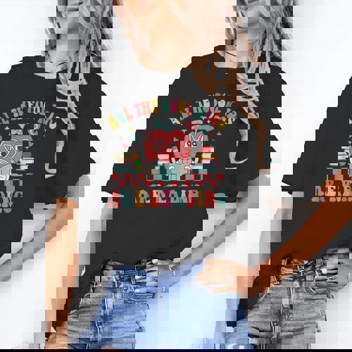 All The Cool Kids Are Reading Book Reading Teacher School Women&#x27;s T-Shirt - teacherstshirts.com