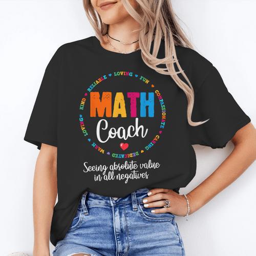 Cute Math Coach Teacher Mathematical Nerd School Women's T-Shirt - teacherstshirts.com