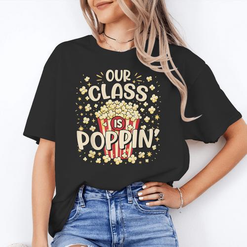 Cute Teacher Popcorn Day Women's T-Shirt - teacherstshirts.com DE