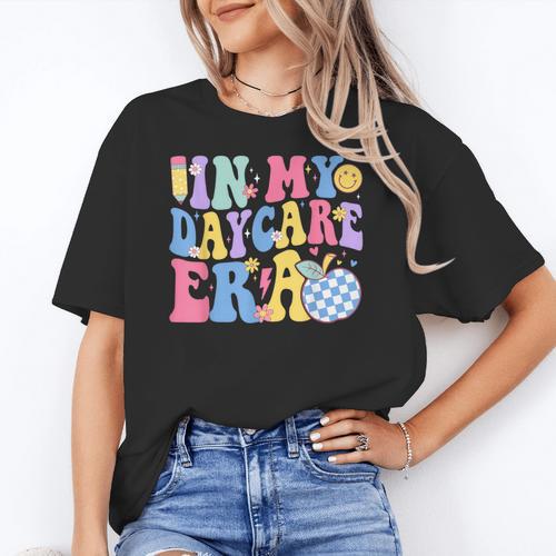 In My Daycare Era Groovy Teacher Daycare First Day Of School Women's T-Shirt - teacherstshirts.com CA